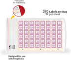 2023 Year Stickers, Doctor Stuff 2023 Chart Stickers, Ringbook Sheets, Safeguard Compatible Series, Lilac Colored, USA Made Year Labels for End Tab File Folders, 270/Package, 3/4" x 1-1/2"