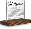 Vet Assistant Gifts, Thank You Appreciation Desk Sign for Veterinary Assistants, Animal Clinic Support Staff Office Decor, Pet Care Graduation Birthday Plaque PA025