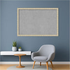 Amanti Art Silver Framed Magnetic Board 26x38 Large Vision Board for use with Magnets, 100% Metal Sheet to Display Items as Office Decor or for Home Organization in mudroom, Kitchen or Kids Room