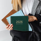 2026 Planner - Weekly and Monthly Planner 2026, Jan 2026 - Dec 2026, 6.4" x 8.5", Daily Planner Calendar Planner with Monthly Tabs, Elastic Closure, Pocket, Notes, Faux Leather Cover Yearly Agenda(Green)