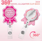 Aoryalps Retractable Badge Reel Holder Retractable with ID Clip for Nurse Nursing Name Tag Card Nursing Student Teacher Doctor Medical Assistant Work Office Clip-Gifts for Nurse