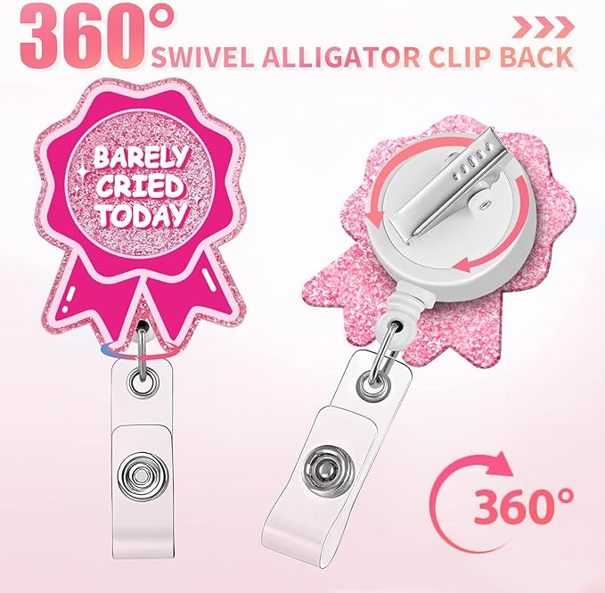 Aoryalps Retractable Badge Reel Holder Retractable with ID Clip for Nurse Nursing Name Tag Card Nursing Student Teacher Doctor Medical Assistant Work Office Clip-Gifts for Nurse