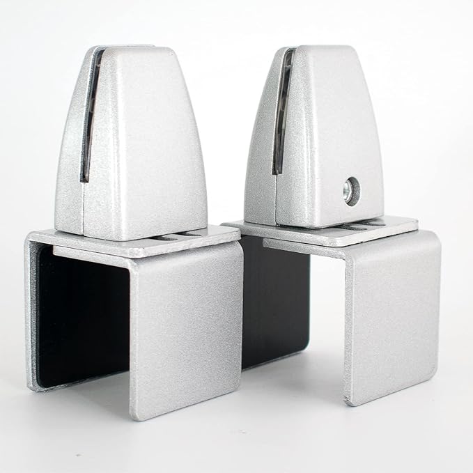 Aluminum Vertical Clamp Partition Board Acrylic Desk Divider Support Clamp for Clear Shield for Desktop Countertop Reception