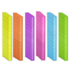 DAGONGREN 30 Pack Clear Plastic Rulers 12 Inch,Transparent Assorted Color Metric Bulk Rulers with Inches and Centimeters,Kids Ruler for School,Home,Office