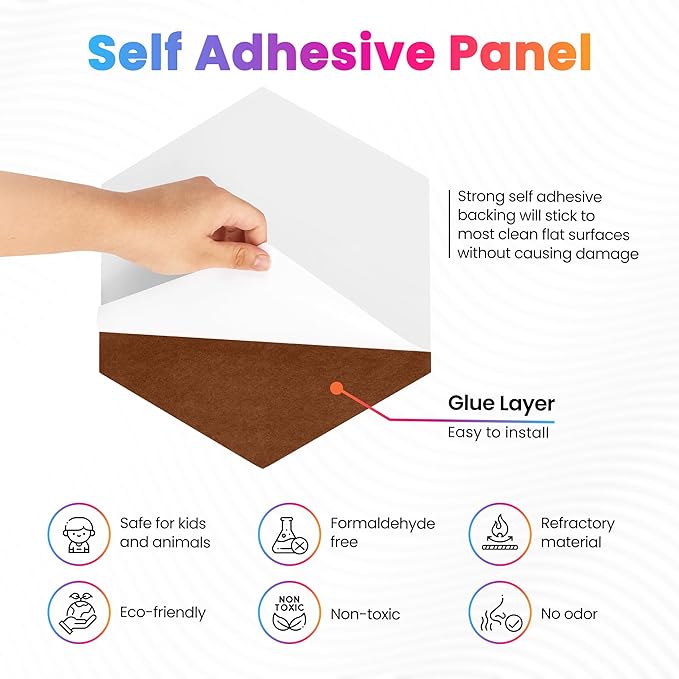 Acoustic Panels 12 Pack Soundproof Wall Panels, 14" X 12" X 0.4" Sound Proof Panles, High-Density Wall Decoration Sound Absorbing Panel, Hexagon Wall Panel for Home Office with Self-Adhesive-Coffee