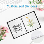 Binder Dividers for 3 Ring Binder, 1/5 Cut Tabs, Letter Size, Blank Write On Page Dividers with 5 Big Tabs for School Office Home, 4 Sets, 20 Dividers, White