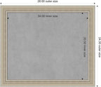 Amanti Art Silver Framed Magnetic Board 24x28 Medium Vision Board for use with Magnets, 100% Metal Sheet to Display Items as Office Decor or for Home Organization in mudroom, Kitchen or Kids Room