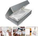 Lineco, 10x15 Clamshell Archival Folio Storage Box, 3" Deep, Acid-Free with Metal Edge Preservation Box. Preserves Picture Magazines Longevity, Organize Photos or Documents, Artwork, DIY, Pack of 2