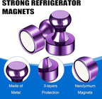 LOVIMAG Fridge Magnets 20Pcs Refrigerator Whiteboard Small Strong Magnet Classroom Kitchen Accessories Decorative Locker Set Decor Must Haves Office Calendar Refrigerador Magnetic Cute Crafts Purple