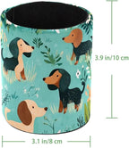 Leather Pen Holder for Desk, Cartoon Sausage Dog Pencil Cup Desktop Organizer Makeup Brush Holders Office Supplies for Home, Kids & School