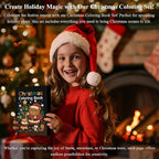 Fuxi Christmas Coloring Books for Kids Ages 8-12, 60 Sheets (73lb/120gsm) Blank Sketchbook + 50 Designs Blank Coloring Book, Coloring Supplies & Art Supplies for Kids.