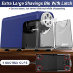AFMAT Electric Pencil Sharpener Heavy Duty, 6 Holes, Auto Stop Pencil Sharpener for Artists, Classroom Electric Sharpener for 6-11mm Colored Pencils, 7000 Sharpenings, Fast Sharpen, Save Pencils PSX1