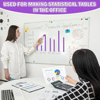 AmazingSpark Magnetic Tape Roll Thin Strips, 1/4 Inch x 33 Feet Magnetic Board Dividers Whiteboard Graphic Decorative Tape Marking Line for Classroom Office Art Accessories(Purple)