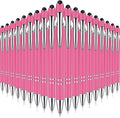Zonon 38 Pieces Rubberized Ballpoint Pen with Stylus Tip Stylish Metal Pen Capacitive Styli with Soft Rubberized Grip, Black Ink for Most Devices(Hot Pink)