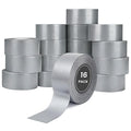 TOMAIX 16 Rolls Heavy Duty Duct Tape Bulk, 787 Yards, Gray Cloth Tape, Waterproof & Strong Adhesion for Repair, DIY, Home & Outdoor Use