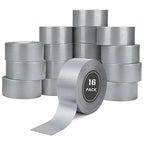 TOMAIX 16 Rolls Heavy Duty Duct Tape Bulk, 787 Yards, Gray Cloth Tape, Waterproof & Strong Adhesion for Repair, DIY, Home & Outdoor Use