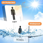 Faittoo Restroom Sign, Bathroom Signs, 4 Pack 6 x 6 Inches Acrylic Sign, for Office or Business Bathroom and Toilet Door or Wall Decor, Indoor Outdoor Use (Men and women Set)