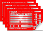 Annual Vehicle Inspection Report Form 25-pk 3-Ply Carbonless, 8.5" x 11.75" + Label Aluminum, Permanent Adhesive 6" x 3.5"