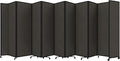 Versare Room Divider 360 Portable Wall Partition | Folding Panels | Large Freestanding Divider | Locking Wheels | Temporary Room Separator | 25' x 7'6'', Mocha
