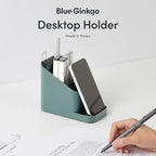 BLUE GINKGO Desk Holder – Korean-Made Office Organizer for Pencils, Pens, Notes, and Desk Supplies (Green)