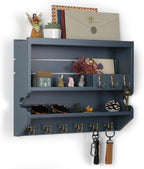 Mutsault Key Holder for Wall, Mail Organizer Wall Mounted, Gray