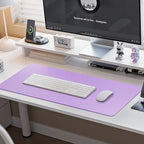 Boutilon Leather Desk Pad Protector,Non-Slip Mouse Pad,Laptop Desk Pad,Office Mouse Mat,Waterproof Leather Desk Blotter,Desk Writing Pad for Office and Home (L-Purple,35"x 17")
