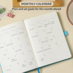 Crein Lynh 2025-2027 Premium Planner, Weekly & Monthly Calendar Planner with Budget & Goal Setting, January 2025 – December 2027, Tabs, Inner Pocket, Daily Journal Organizer for Women, A5, Blue