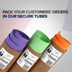 Paclord 3" x 12" Heavy-Duty Reinforced Cardboard Mailing Tube, Pack of 8 Tubes with 16 Caps – Secure USPS Approved – Great for Shipping and Storing of Prints, Artwork, Posters or Documents