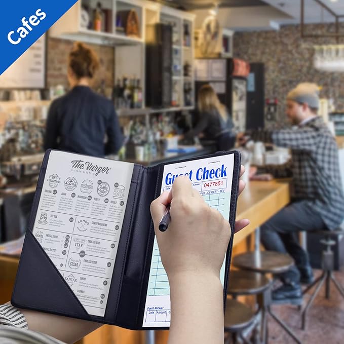 Methdic Guest Checks Server Note Pads 1000 Orders Waitress Notepad for Restaurants (20 Books)