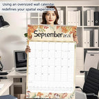 GuassLee Extra Large Wall Calendar 2026,36"x 24" Vertical Jumbo Hanging Wall Planner, 24-Month Aesthetic Large Calendar Jan. 2026 to Dec. 2027 with Thick Paper Watercolor Design for Easy Organizing