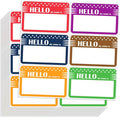 L LIKED 300 Stickers - Hello My Name is 3.5" x 2.25"Colors Plain Name tag Labels with Perforated Line for School Office Home (300 Labels)