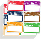L LIKED 300 Stickers - Hello My Name is 3.5" x 2.25"Colors Plain Name tag Labels with Perforated Line for School Office Home (300 Labels)