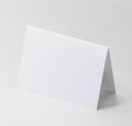 4x6"Plain White Folding Tent Cards (Set of 50)-8x6"Folds to 4x6"- Simple Blank Card Stock for Writing, Stamping, Drawing - Make Your Own Note, Thank You Cards