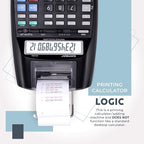 CATIGA New & Upgraded 2025 Printing Calculator Adding Machine 10 Key, Desktop Home Office Calculator with Paper Roll Print Out, Accounting Business Finance
