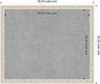 Amanti Art Silver Framed Magnetic Board 22x26 Medium Vision Board for use with Magnets, 100% Metal Sheet to Display Items as Office Decor or for Home Organization in mudroom, Kitchen or Kids Room