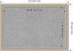 Amanti Art Silver Framed Magnetic Board 28x40 Large Vision Board for use with Magnets, 100% Metal Sheet to Display Items as Office Decor or for Home Organization in mudroom, Kitchen or Kids Room