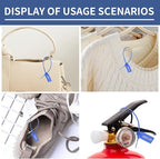100Pcs Plastic Tamper Shipping Seals Pull-Tite Security Seal Signage Numbered Fire Extinguisher Tags Zip Ties Labels Disposable Self Locking for Logistics, Luggage,Transport (Blue, 100pcs)