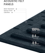 Bumusty Large Cork Board 47"x35" Alternative - 12 Pack Felt Wall Tiles with 70 Safe Removable Adhesive Tabs, 30 Pushpins, Cork Boards for Walls Pin Board Bulletin Board Office Decor -Navy