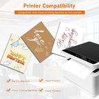 100 Sheets Brown Cardstock 8.5 x 11 Printer Paper, 250gsm/92lb Heavyweight Paper Card Stock for Christmas Greeting Cards, Wrapper, Thank You Cards, Wedding Invitations, DIY Card Making