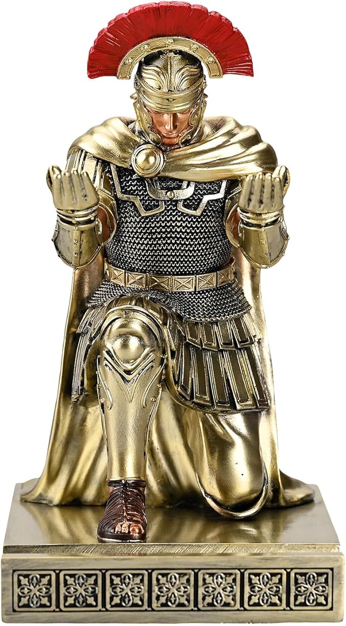 HDMbigmi Centurion Cloak Warrior Knight Pen Holder Mobile Phone Stand Desk Organizers and Accessories as Gift for Office and Home (Bronze)