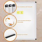 VIZ-PRO Magnetic Whiteboard/Dry Erase Board, 48 X 36 Inches, Pack of 2