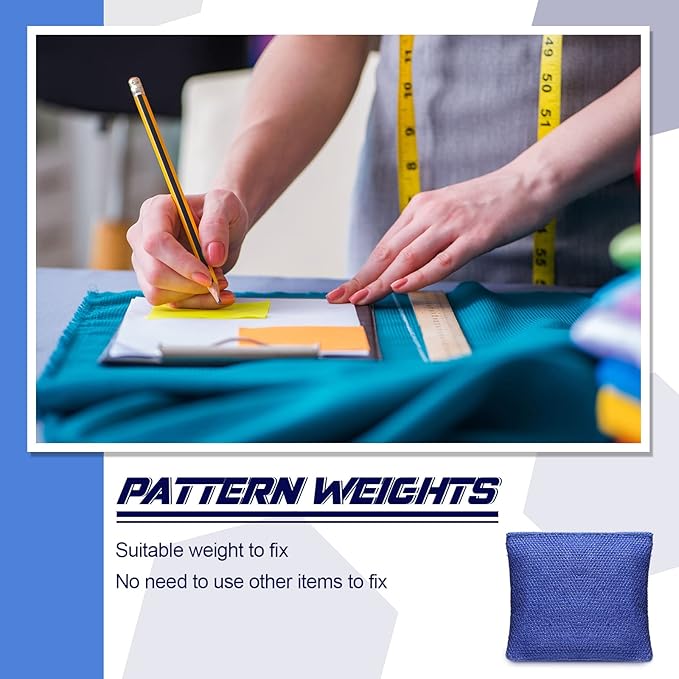 6 Pieces Pattern Weights Fabric Sewing Weight Dressmaking Cloth Cutting Weight for Sewing Accessories Canvas Filled Steel Ball Samples Paperweight for Writing Drawing