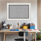 Amanti Art Silver Framed Magnetic Board 22x30 Medium Vision Board for use with Magnets, 100% Metal Sheet to Display Items as Office Decor or for Home Organization in mudroom, Kitchen or Kids Room