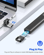 USB Type C Presentation Clicker with Red Light,Volume Control Wireless Presenter Remote Pointer for Powerpoint Presentations with Hyperlinks Open,Slide Clicker for Classroom MAC Computer Laptop