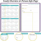 2026-2027 Planner - 18 Months Weekly & Monthly Planner from January 2026 - June 2027, Spiral Planners 2026-2027 with Elastic Closure, Inner Pocket, Medium 5.8" x 8.3", Purple