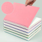 EMSHOI B5 Spiral Notebook Bullet Dotted journal, Large 7.48" X 10.15", 300 Pages/150 Sheets, 100gsm Dot Grid Paper, Waterproof Hardcover, for Office School Women Men Work Writing Notes-Pink