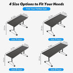 Goakwwuz Conference Room Table, Folding Conference Tables,Thicken Grey Tabletop,Flip Top Wooden Seminar Meeting Room Table for Conference Room Offices (8, Grey, 55.1”)