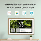ApoloSign 27” Digital Calendar: Dual Mode Calendars with Google Play & Multi-calendar Sync, Electronic Planner & Chore Chart, Smart Touchscreen, Interactive Display for Family Schedules (Teak Wood, 27-inch)