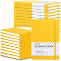 LYDTICK 20 Pack Journals for Writing College Ruled Notebooks Journal in Bulk, Hardcover Notebooks (200Pages) for Note Talking, Lined Bullet Journals for Home School Office, 5.7"x8.4", Yellow