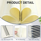 Yahenda Spiral Notebook Bulk A5 Journal Lined 8.3'' x 5.5'' Writing Composition Paper Small Notepad Subject Notebook for Students Office Business Back to School Supplies(Deep Blue,18 Pcs)